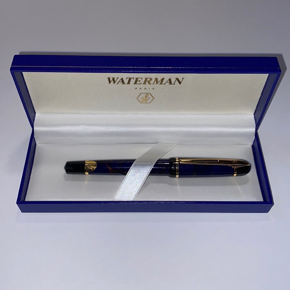 Waterman Blue Marble Fountain Pen